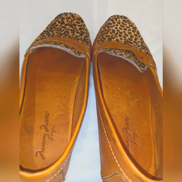 Massimo Matteo Firenze Animal Print Penny Loafers - Picture 5 of 9
